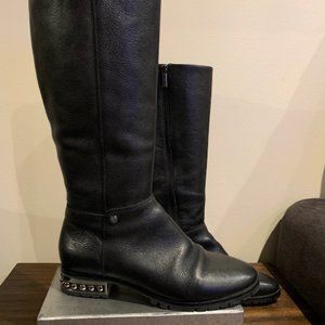 Karl Lagerfeld Black Boots with metallic heels